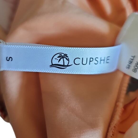 Cupshe Romantic Flower Ruffled One Shoulder One Piece Swimsuit Size S NWT - Picture 8 of 11